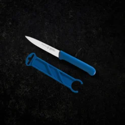 4 Inch Spear Point Parer With Matching Sheath - Blue