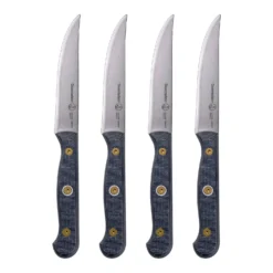 Custom 4 Piece Steak Knife Set -Messermeister Verkaufsgeschäft 8684 4 4S Marble White Web B
