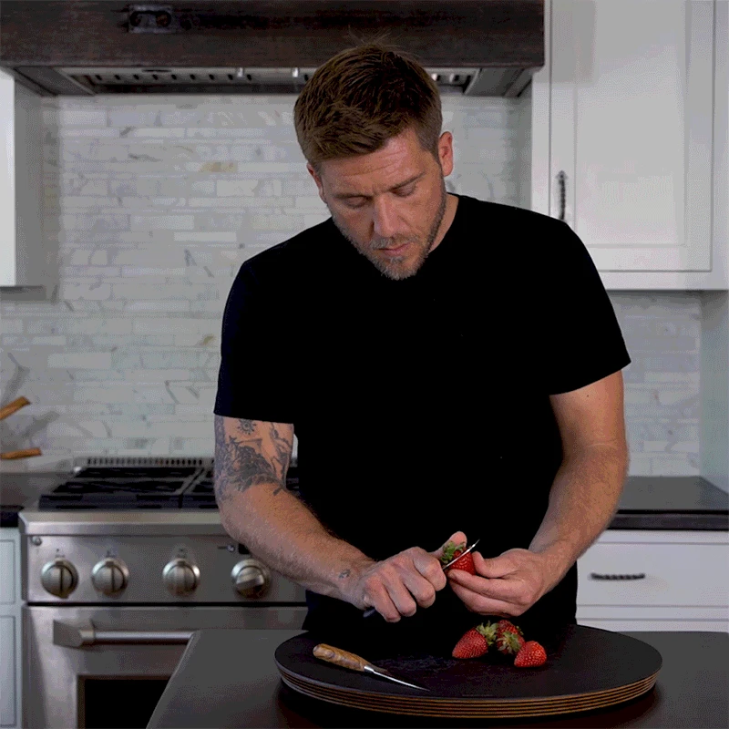 2.5 Inch Birds Beak Parer With Matching Sheath - Green 3 2.5 Inch Birds Beak Parer With Matching Sheath - Green – Bild 3