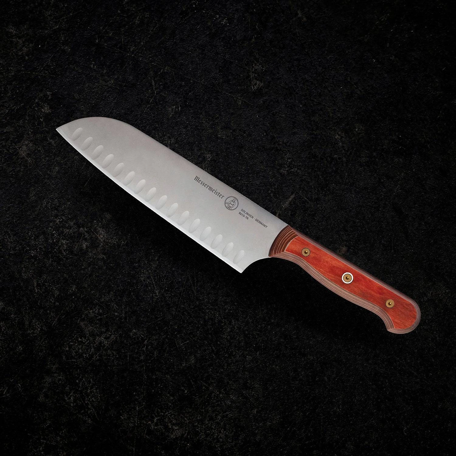 Custom Terra Red 7 Inch Kullens Santoku Knife 1 Custom Terra Red 7 Inch Kullens Santoku Knife
