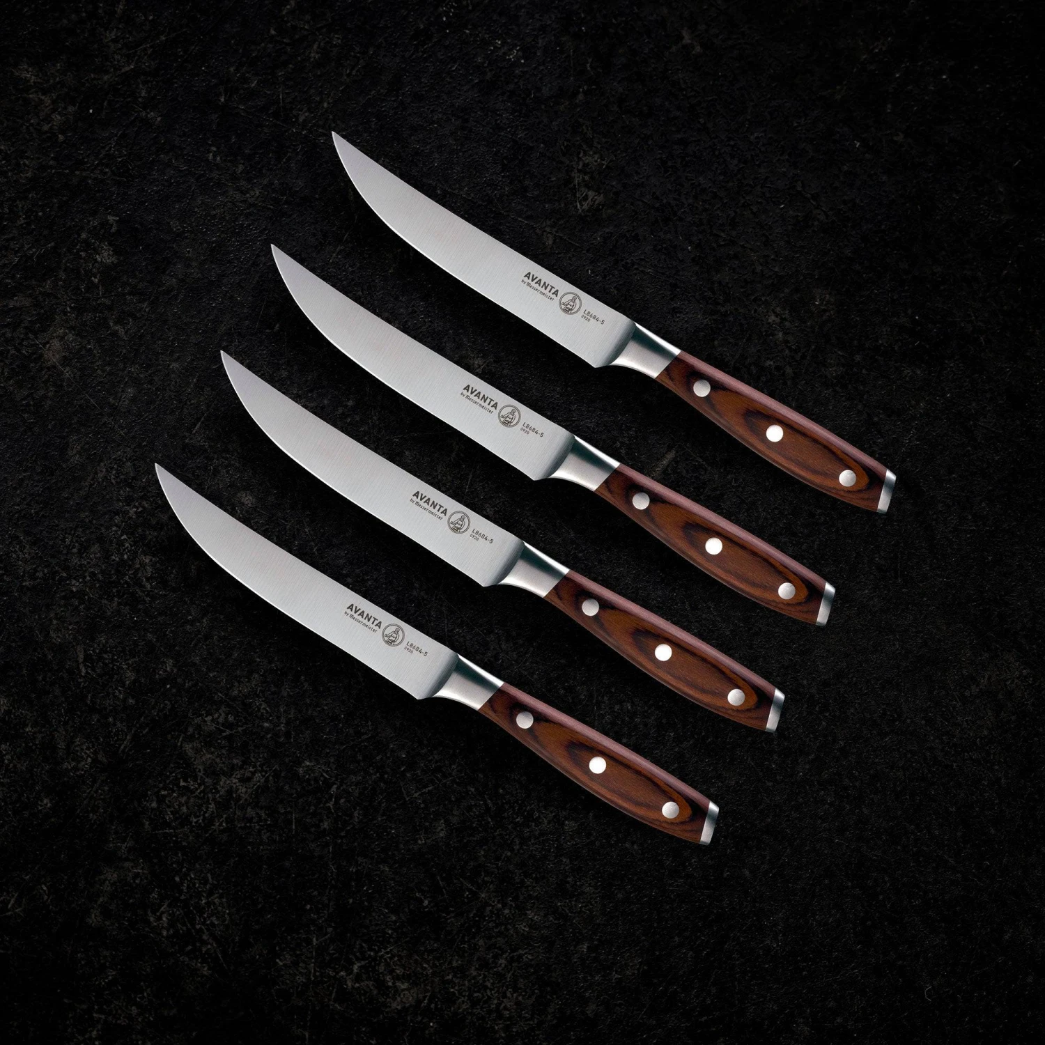 Avanta Pakkawood 4 Piece Fine Edge Steak Knife Set 1 Avanta Pakkawood 4 Piece Fine Edge Steak Knife Set