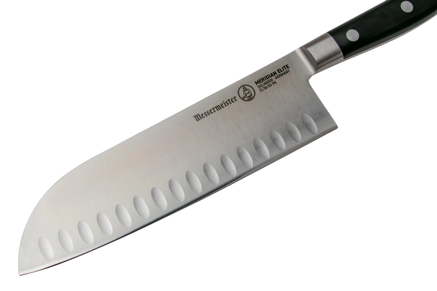 Messermeister Meridian Elite E-3610-7K Santoku Mit Kullen, 18 Cm 3 Messermeister Meridian Elite E-3610-7K Santoku Mit Kullen, 18 Cm – Bild 3
