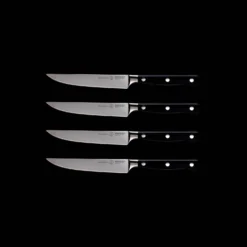 Meridian Elite Steak Knife Set - Fine Edge -Messermeister Verkaufsgeschäft SteakKnife Black 4PC